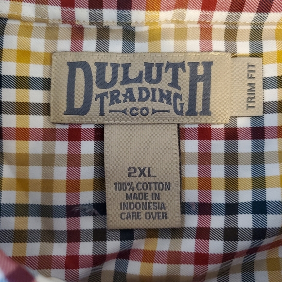 Duluth Trading Plaid Button Down Shirt - Picture 4 of 4